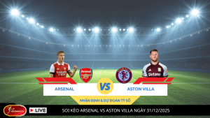 Soi kèo Arsenal vs Aston Villa