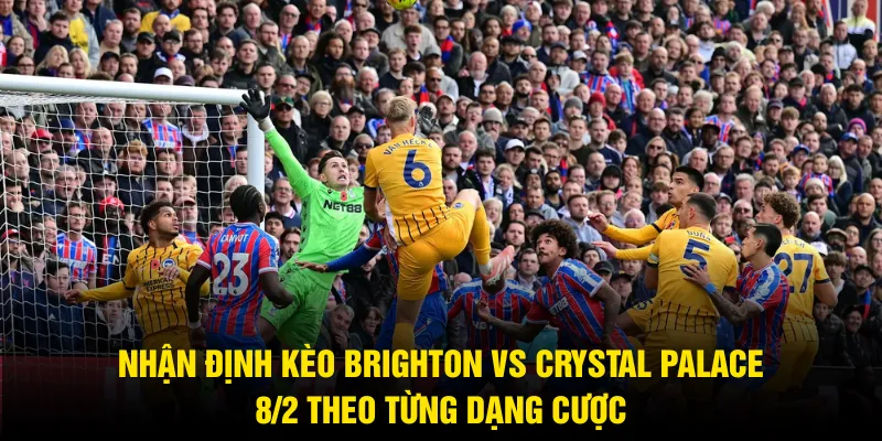 Nhận định kèo Brighton vs Crystal Palace 8/2 theo từng dạng cược
